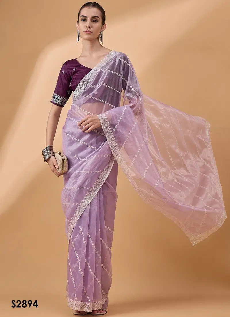 Purple Colour Vidya By Mahotsav Party Wear Designer Wohlesale Saree Suppliers In Mumbai S2894