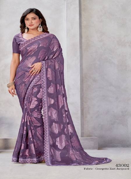 Purple Colour Zaina By Mahotsav Party Wear Saree Catalog 43002