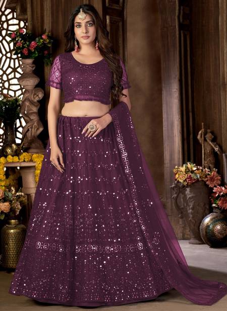 Purple Colour Zeeya Mehak Wedding Wear Wholesale Designer Lehenga Choli Catalog 7003