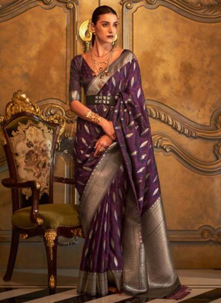 Purple Kirozaa Silk Function Wear Wholesale Designer Sarees 7009