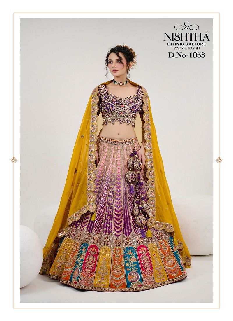 Purple Multi Colour Nishtha Bridal Vol 2 By Nishtha Designer Lehenga Choli Wholesale Online 1058