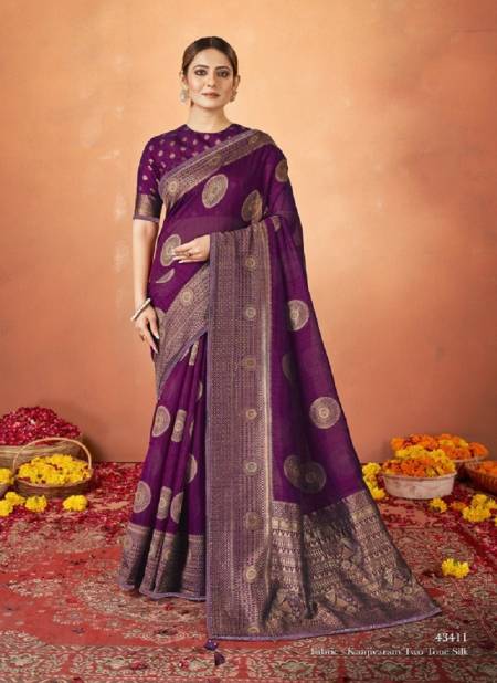 Purple Pradha By Mahotsav Silk Party Wear Designer Saree Catalog 43411