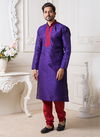 Purple Silk Kurta 17
