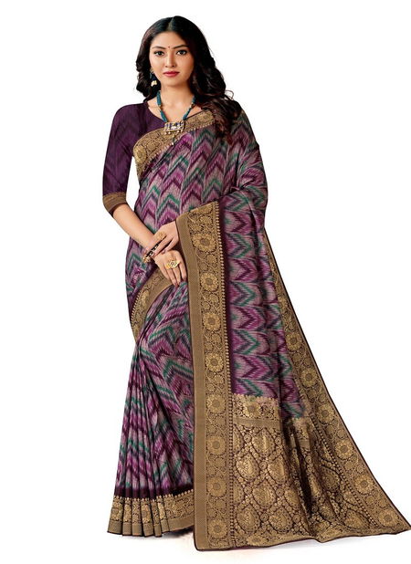 Purple Sukun Viscose Digital Print Saree Catalog 7529 Catalog