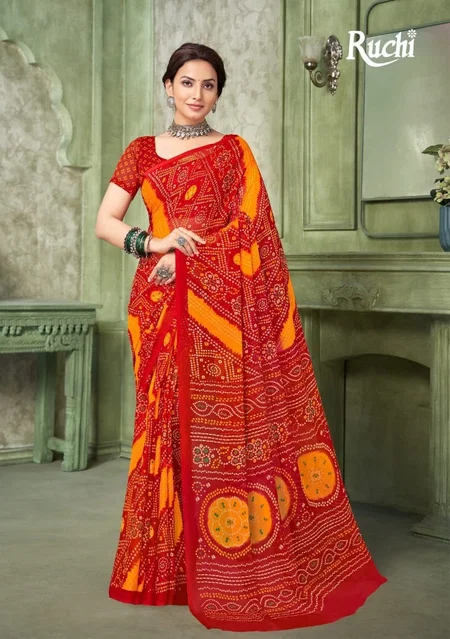 Star Chiffon Vol 193 By Ruchi Chiffon Saree Wholesale Online