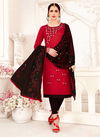 Maroon Rahul NX Candy Designer Party Wear Cotton Handwork Salwar Suit 1007