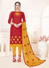 Red Designer Readymade Rahul NX Maahi Daily Wear Cotton Salwar Suit 1005