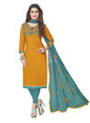 Yellow Color Rahul NX Maharani Designer South Cotton Embroidery Salwar Suit 1007