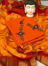 Orange Rahul NX Nari Deigner and Party Wear Slub Cotton Daily Wear Salwar Suit 1002