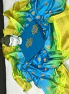 Sky Blue Rahul NX Nari Traditional South Slub Cottan Top with Handwork Salwar Suit 1008