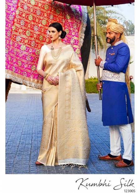 RajTex Kumbhi Silk Soft Weaving silk Work Designer Sarees, Wedding and Party Wear Saree Collections