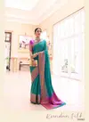 Green Rich Look RajTex Kundan Silk Handloom Weaving Silk Wedding Wear Designer and PartyWear Saree Collections 143003