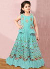 Rajani Georgette Wholesale Girls Wear Catalog Sea Green 1