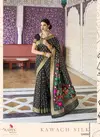 Black Rajtex Kawach Handloom Designer Weaving Silk Wedding Wear Saree 124004