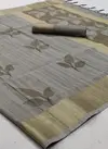 Grey Wedding Rajtex Korin Designer Soft Handoom Weaving Silk Saree 129005