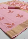 Pink Wedding And Party Wear Rajtex Korin Soft Handoom Weaving Silk Designer Saree 129006