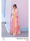 Pink Rajtex Korin Soft Handoom Wedding Wear Designer Weaving Silk Saree 129006