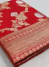 Red Rajyog Designer and Festival Wear Non Catalog Soft Silk weaving Saree Collections 101
