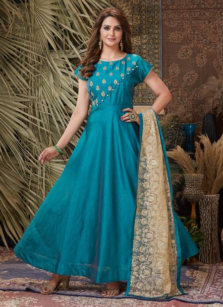 Buy Rama Green Anarkali Dress online-Karagiri