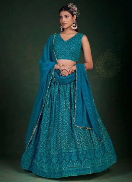 Rama Blue Colour Royal Saga 5 Wholesale Party Wear Lehenga Choli Catalog 30001