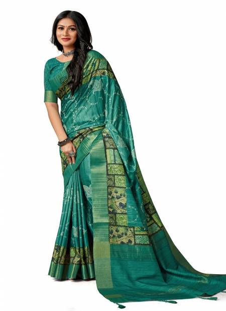 Rama Colour Amuska Silk Printed Designer Saree Catalog 7515