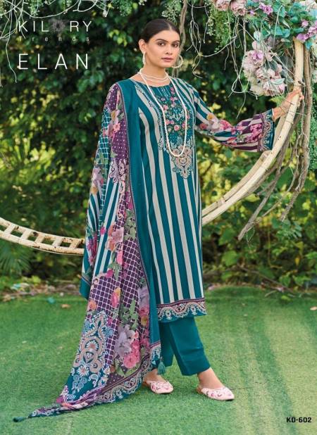 Rama Colour Elan By kilory Trends Pashmina Digital Printed Dress Material Catalog KD 602