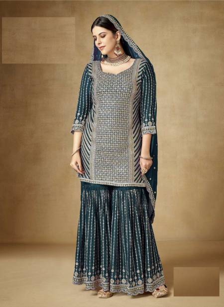 Rama Colour Gulzar By Utsav Embroidered Wedding Wear Readymade Suits Orders In India RF27574
