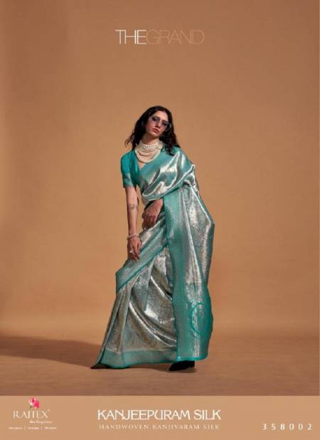 Rama Colour Kanjeepuram Silk By Rajtex Kanjivaram Silk Designer Saree Catalog 358002