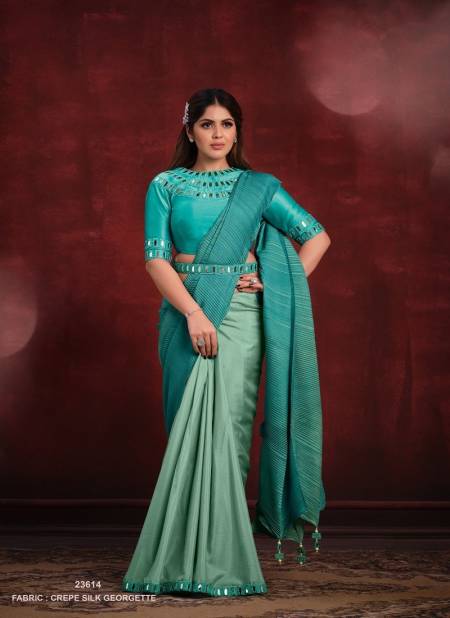 Rama Colour Kimaya By Mahotsav Sequence Thread Silk Designer Saree Catalog 23614