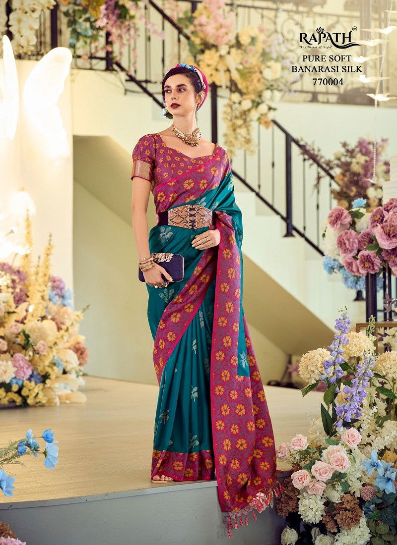 Rama Colour Purple Martin By Rajpath Soft Silk Wholesale Saree Suppliers In Mumbai 770004