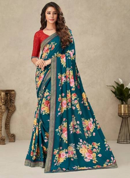 Rama Colour Samaira 3rd Edition By Ruchi Sarees Crepe Silk Casual Wear Designer Saree Catalog 20101 B