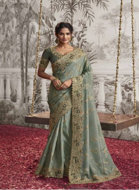 Rama Green Colour Noor By Sulakshmi Viscose Wedding Wear Designer Saree Catalog 8205