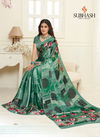 Subhash Saree Kiara Designer Printed Work Crepe Satin and Georgette Regular Wear and office Wear Saree Collections