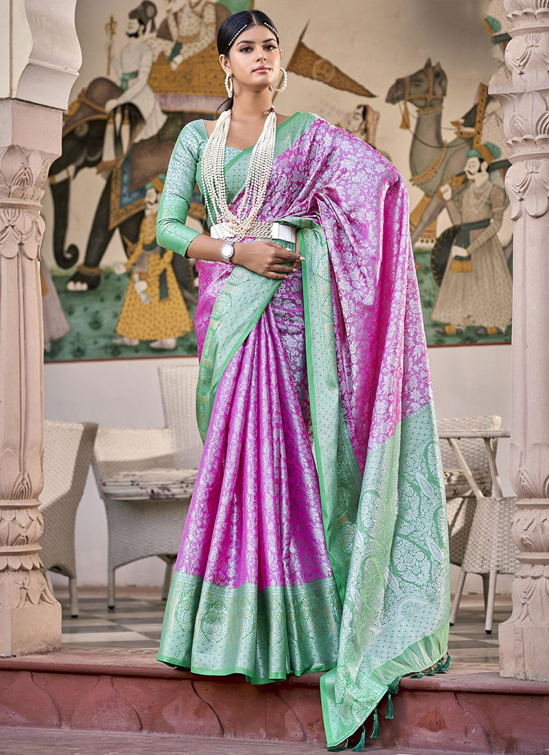 Rani And Green Colour BK 8725 Wedding Wear Wholesale Silk Sarees 10008.jpg