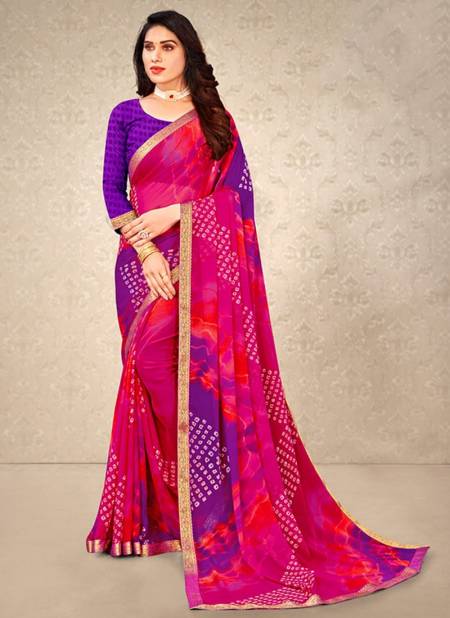 Rani And Purple Colour Simaaya Wholesale Printed Daily Wear Saree Catalog 16305 C