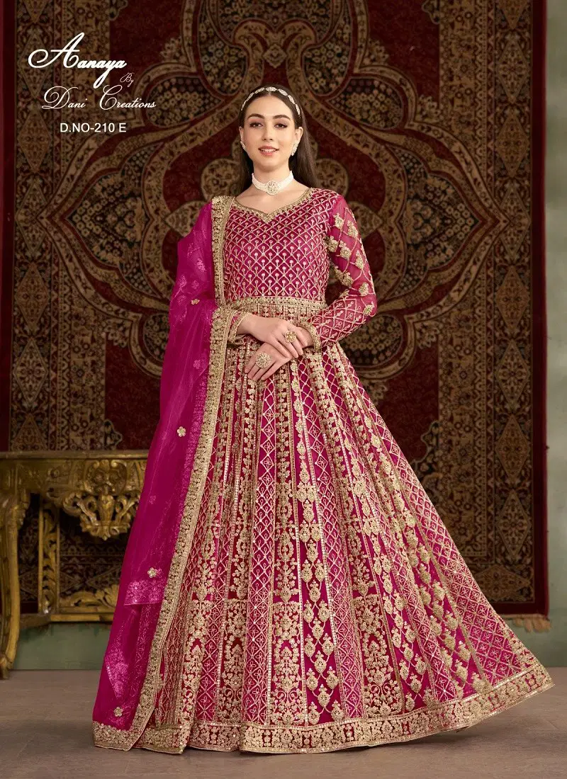 Rani Colour Aanaya Vol 210 By Dani Net Wedding wear Gown Exporters In India 210 E