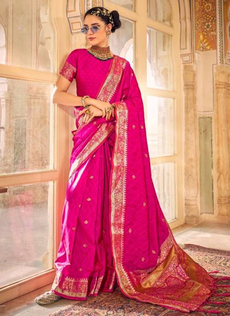 Rani Colour Aloha Silk Wedding Wear Wholesale Silk Sarees 48006