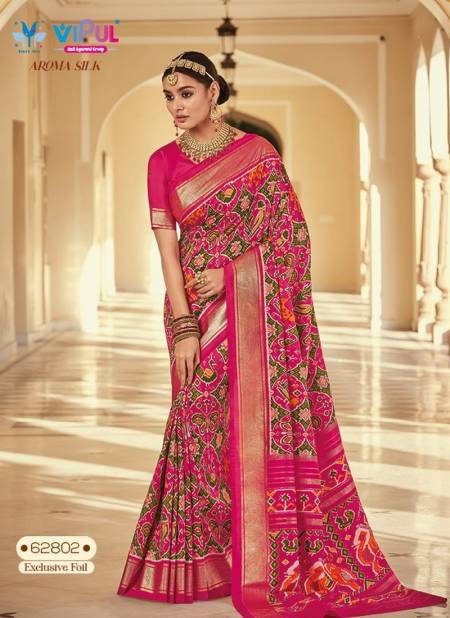 Rani Colour Aroma Silk By Vipul Printed Saree Catalog 62802
