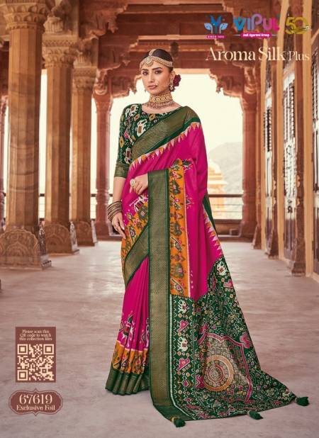 Rani Colour Aroma Silk Plus By Vipul Silk Saree Catalog 67619