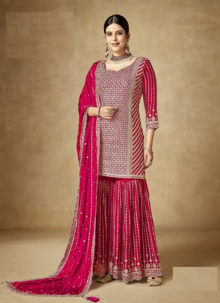 Rani Colour Gulzar By Utsav Embroidered Wedding Wear Readymade Suits Orders In India RF27571