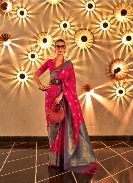 Rani Colour Kornella Silk By Rajtex Designer Saree Catalog 31003