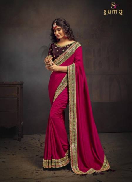 Rani Colour Miransh By Suma Designer Party Wear Saree Wholesale Online 2002