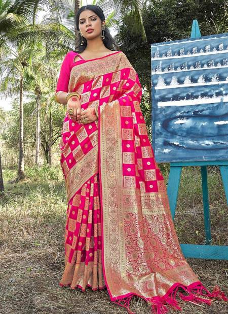 Rani Colour Mringyani Sangam Wedding Wear Wholesale Banarasi Silk Sarees Catalog 1003