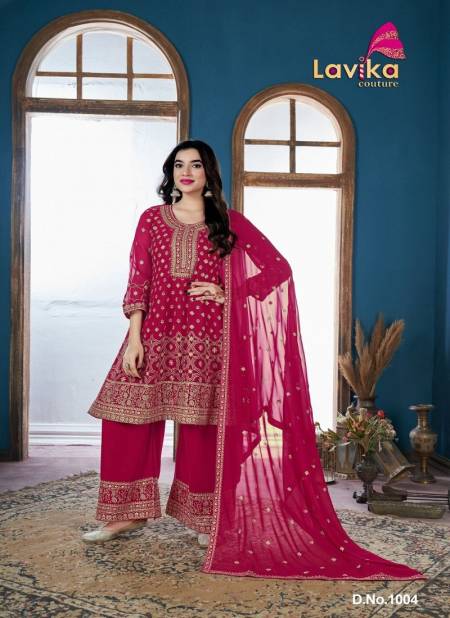 Rani Colour Mubarak Vol 1 By lavika Georgette With Embroidery Work Salwar kameez Catalog 1004