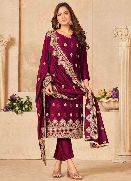 Rani Colour Nesri By Anbazaar Wedding Salwar Suits Catalog 110 A