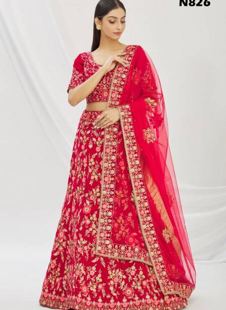 Rani Colour Nimaya By Mahotsav Bridal Lehenga Choli Catalog N826