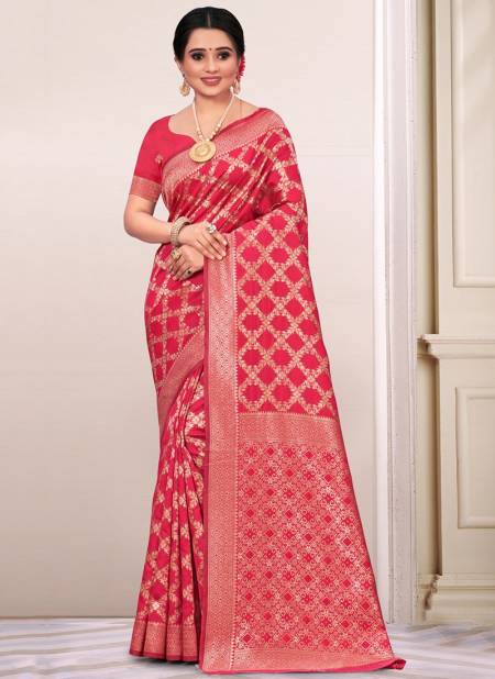 Rani Colour Panihari Silk Wedding Wear Wholesale Silk Sarees 3814