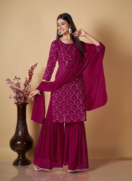 Prisha Kurti Vol 4 Gerogette Sharara Readymade Suits Wholesale Maket In Surat Catalog