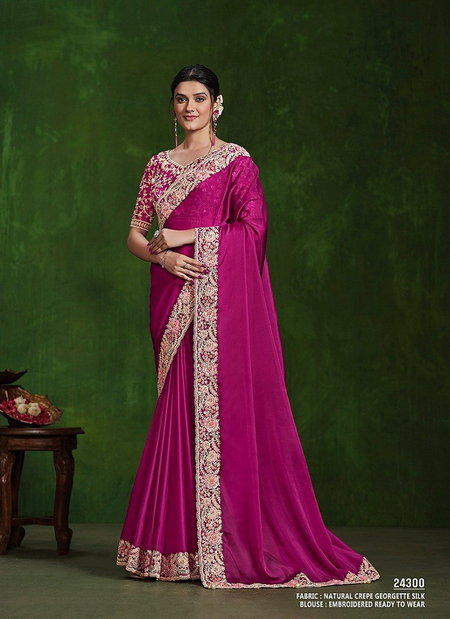 Rani Colour Ranjhana Mohmanthan By Mahotsav Designer Wedding Wear Online Saree Wholesale 24300