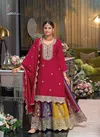 Rani Colour Safroon Vol 4 By Eba Chinon Readymade Suits Orders In India 1715